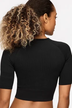 Rib Seamless Cropped Tee