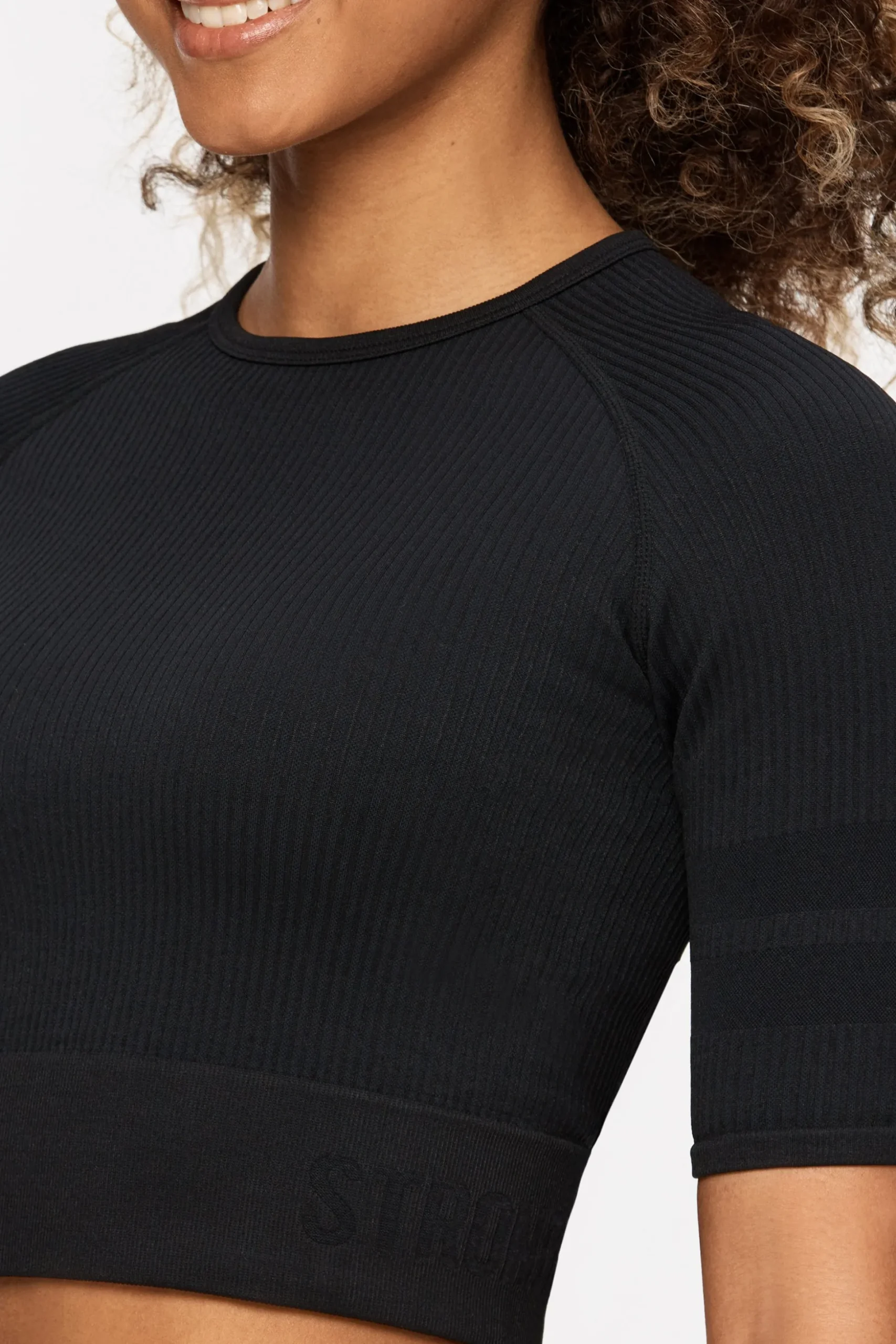 Rib Seamless Cropped Tee