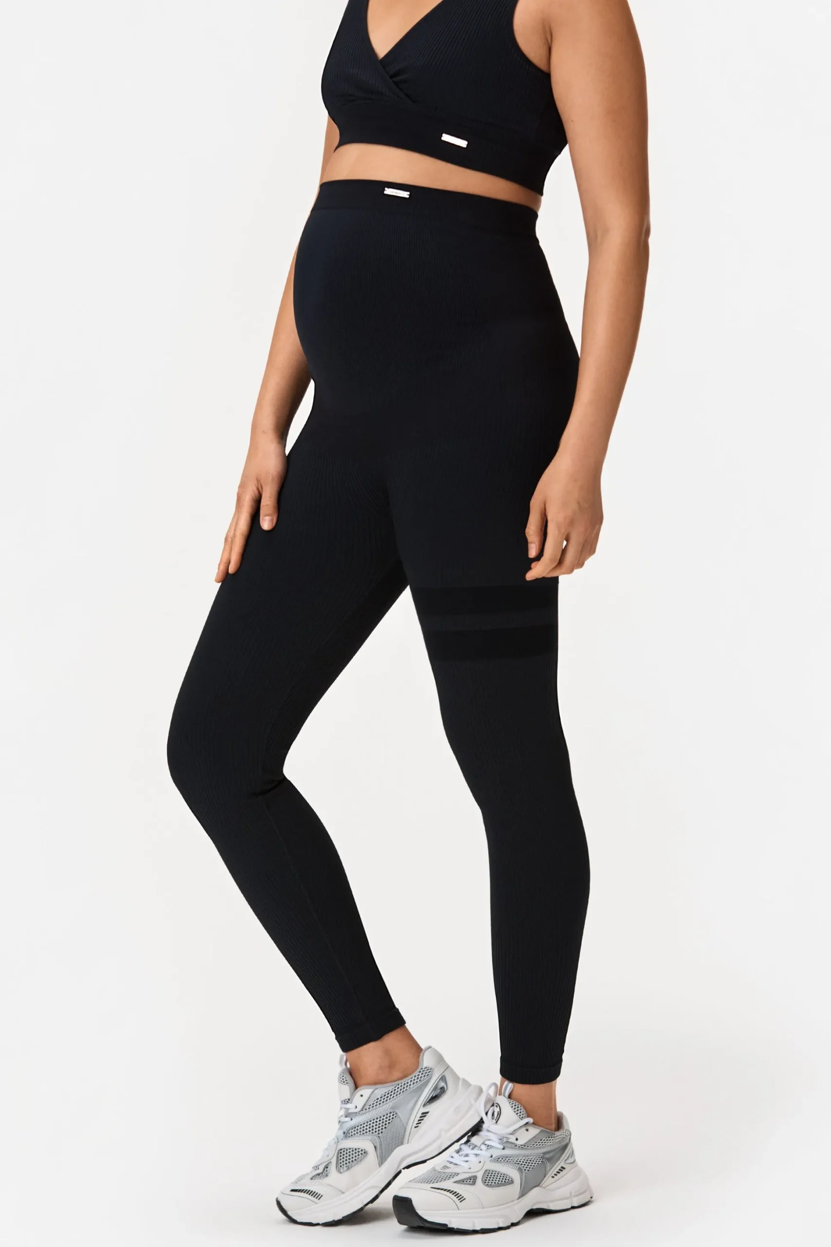 Rib Seamless Maternity Tights