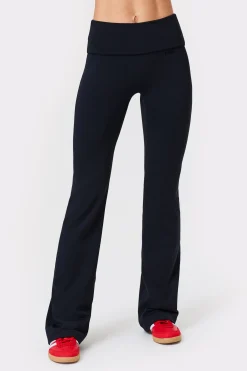 Soft Fold Over Flared Tights