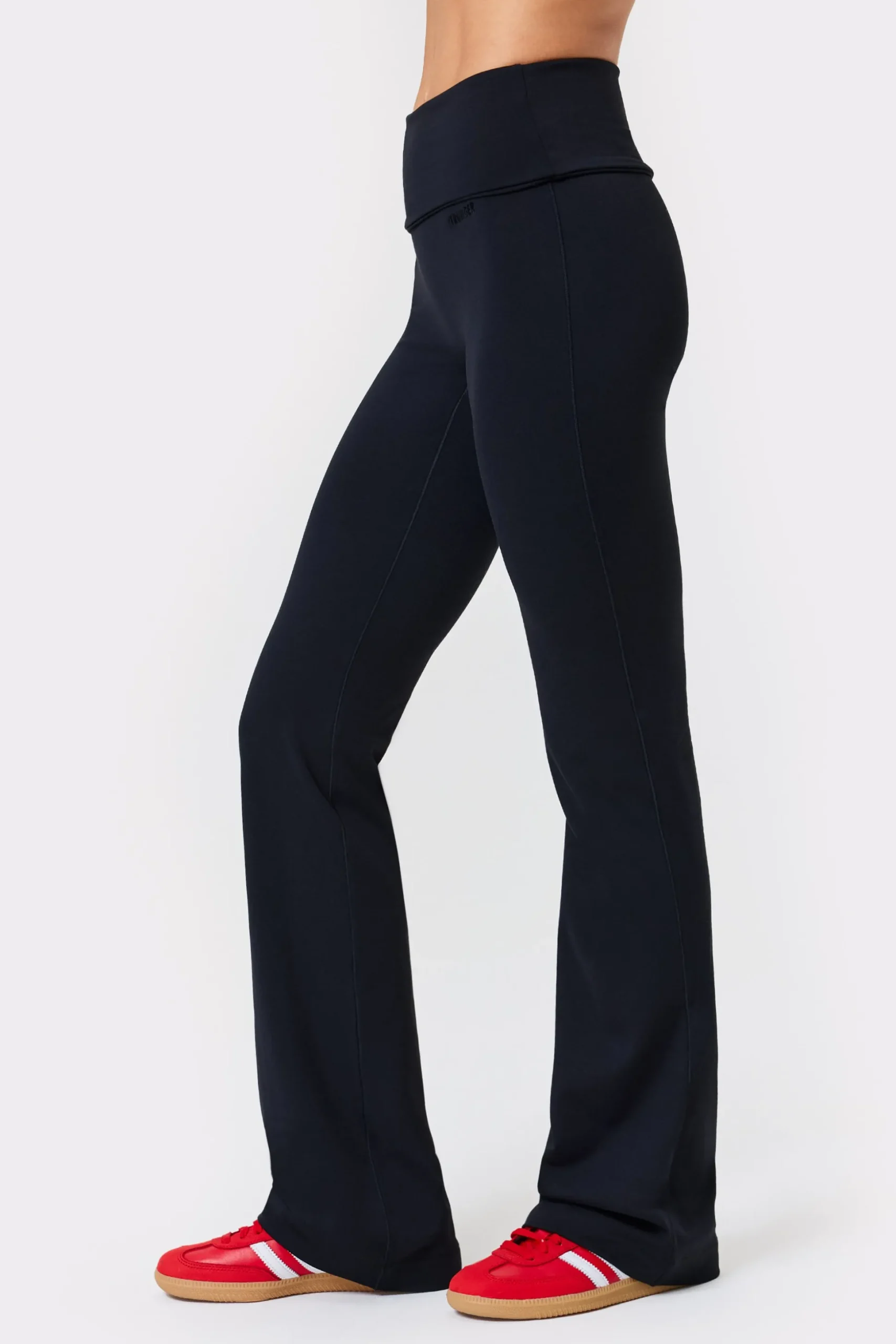 Soft Fold Over Flared Tights