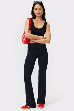 Soft Fold Over Flared Tights