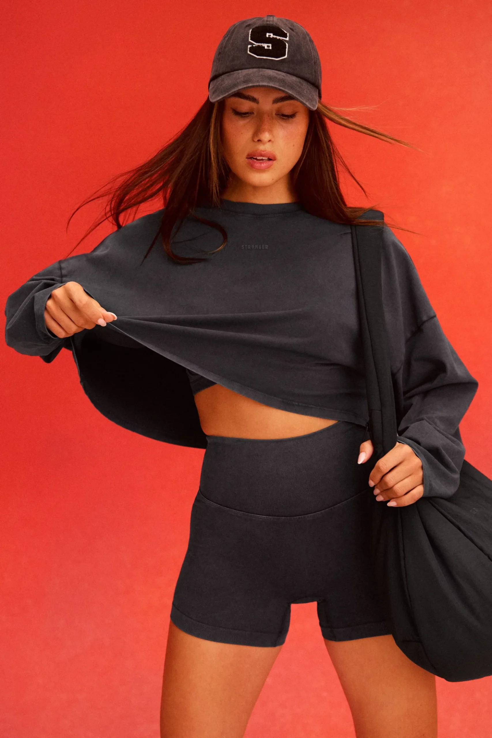 Washed Cropped Long Sleeve
